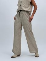 Pantalon din in cu lurex - imagine 3
