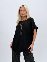 Bluză din bumbac cu colier - imagine 5