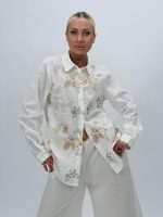 Cămașă din bumbac cu broderie - imagine 2