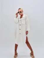 Cămașă tip rochie din in - imagine 2