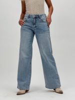 Jeans | Blug drept albastru cu model stea la buzunar - imagine 4