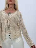 Blazer tricotat din bumbac - imagine 2