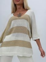 Bluză din tricot cu lurex - imagine 2