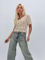 Bluză tricotată din bumbac - imagine 2