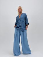 Cămașă din in cu buzunare - imagine 18