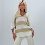 Bluză din tricot cu lurex