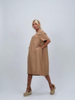 Rochie vaporoasă cu mânecă scurtă și buzunare ascunse - imagine 11