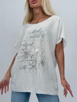 Bluză din bumbac cu imprimeu floral - imagine 3