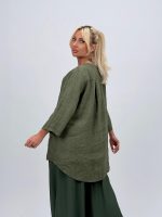 Cămașă din in cu 5 nasturi - imagine 33