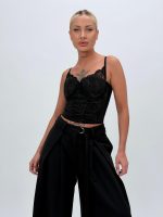 Top corset cu ștrasuri