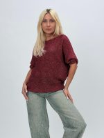 Bluză din tricot cu lurex și nasturi la spate - imagine 22