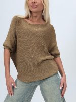 Bluză din tricot cu lurex și nasturi la spate - imagine 19