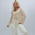 Blazer tricotat din bumbac