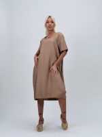 Rochie vaporoasă cu mânecă scurtă și buzunare ascunse - imagine 24