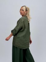 Cămașă din in cu buzunare - imagine 26