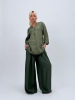 Cămașă din in cu 5 nasturi - imagine 34