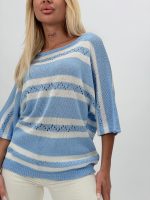 Bluză din tricot perforat cu mânecă 3/4 - imagine 7