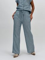 Pantalon din in cu lurex - imagine 7