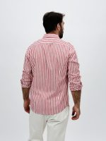 Cămașă din in cu dungi late - imagine 8