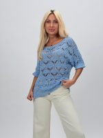 Bluză din tricot cu model perforat - imagine 5