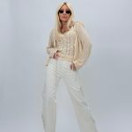 Jeans | Blug drept cu broderie