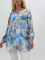 Bluză din voal cu imprimeu floral - imagine 7