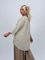 Cămașă din in cu 5 nasturi - imagine 8