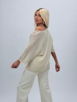 Bluză raglan tricotată din bumbac - imagine 7