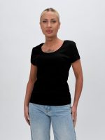 Tricou din bumbac cu decolteu la baza gâtului - imagine 4