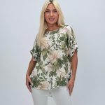 Bluză oversized cu imprimeu floral