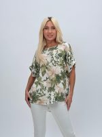 Bluză oversized cu imprimeu floral