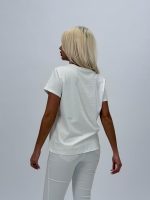 Tricou din bumbac cu imprimeu și ștrasuri - imagine 4