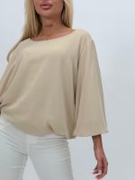 Bluză din voal cu elastic în talie - imagine 7