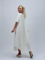 Rochie vaporoasă cu mânecă scurtă - imagine 5