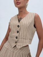 Set fustă și vestă cu dungi - imagine 10