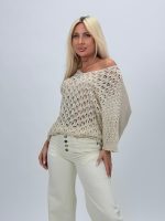 Bluză raglan tricotată din bumbac - imagine 4