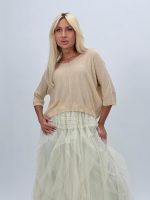 Bluză scurtă tip raglan cu lurex - imagine 6