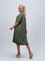 Rochie vaporoasă cu mânecă scurtă și buzunare ascunse - imagine 17