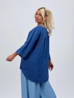 Cămașă din in cu 5 nasturi - imagine 18