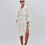 Cămașă tip rochie din in