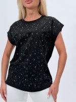 Tricou raglan din bumbac cu ștrasuri - imagine 7