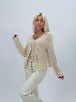 Blazer tricotat din bumbac - imagine 4