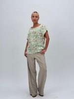 Bluză din satin imprimat - imagine 4