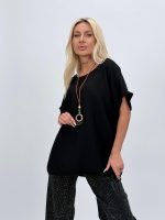 Bluză din bumbac cu colier - imagine 6