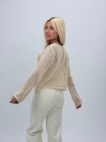 Blazer tricotat din bumbac - imagine 3