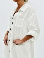 Cămașă tip rochie din in - imagine 5