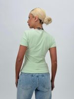 Tricou cu decolteu în V și dantelă - imagine 16