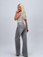 Jeans | Blug gri drept cu model stea la buzunar - imagine 9