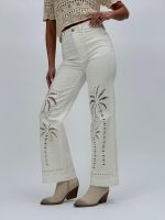 Jeans | Blug drept cu broderie frontală - imagine 5