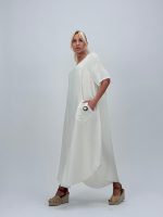 Rochie vaporoasă cu mânecă scurtă - imagine 3